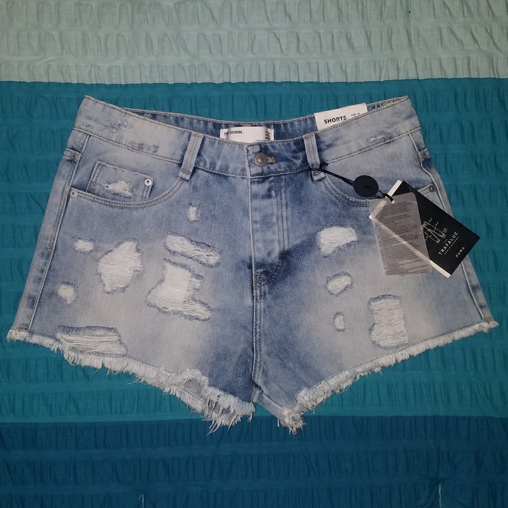Zara High-Waisted Jean Shorts